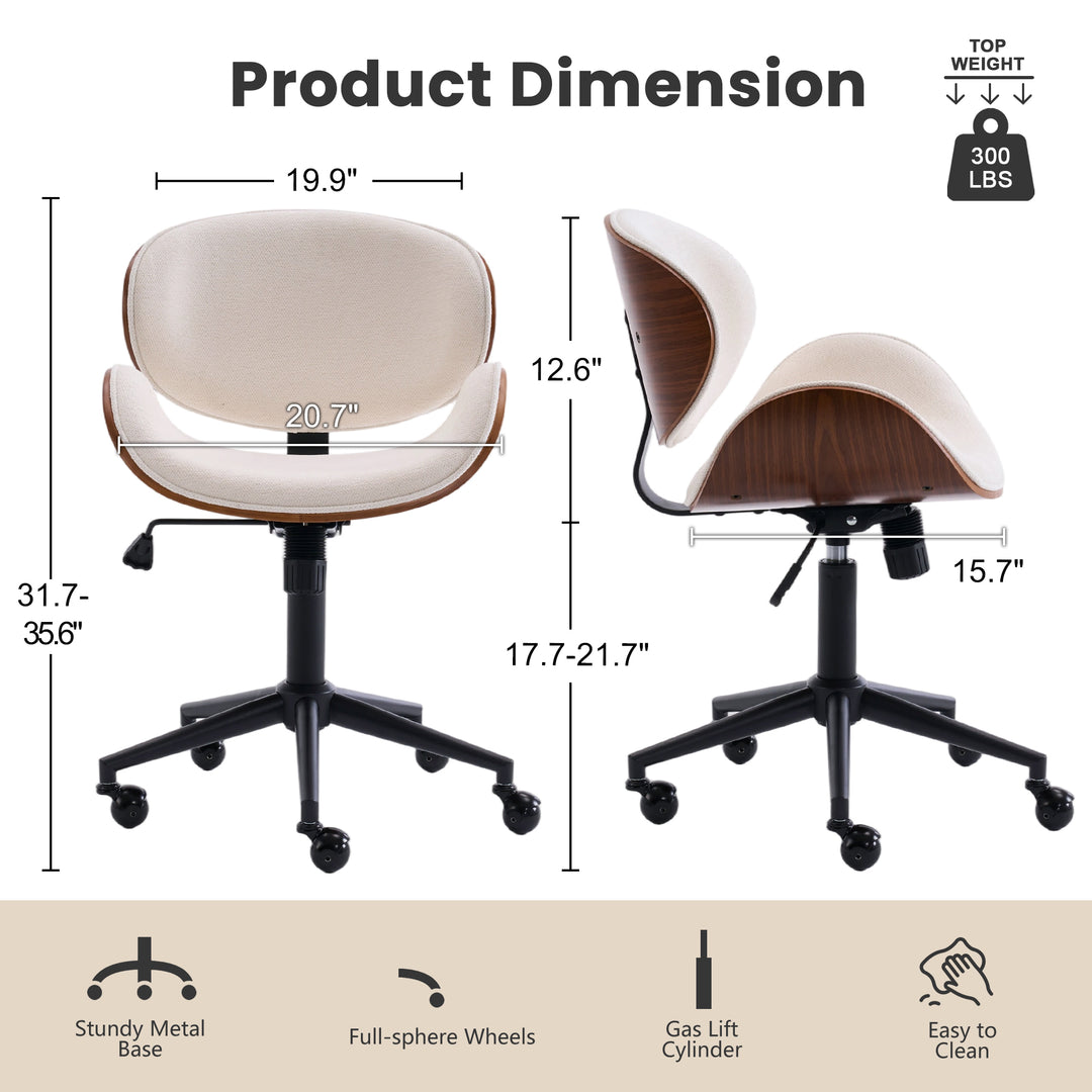 YOUNIKE Bentwood Office Chair Ergonomic Swivel Desk Chair