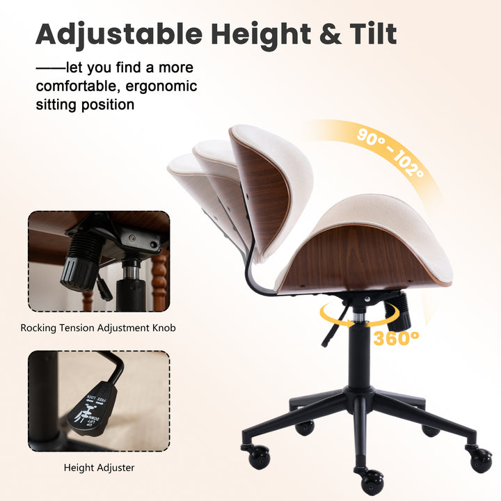 YOUNIKE Bentwood Office Chair Ergonomic Swivel Desk Chair