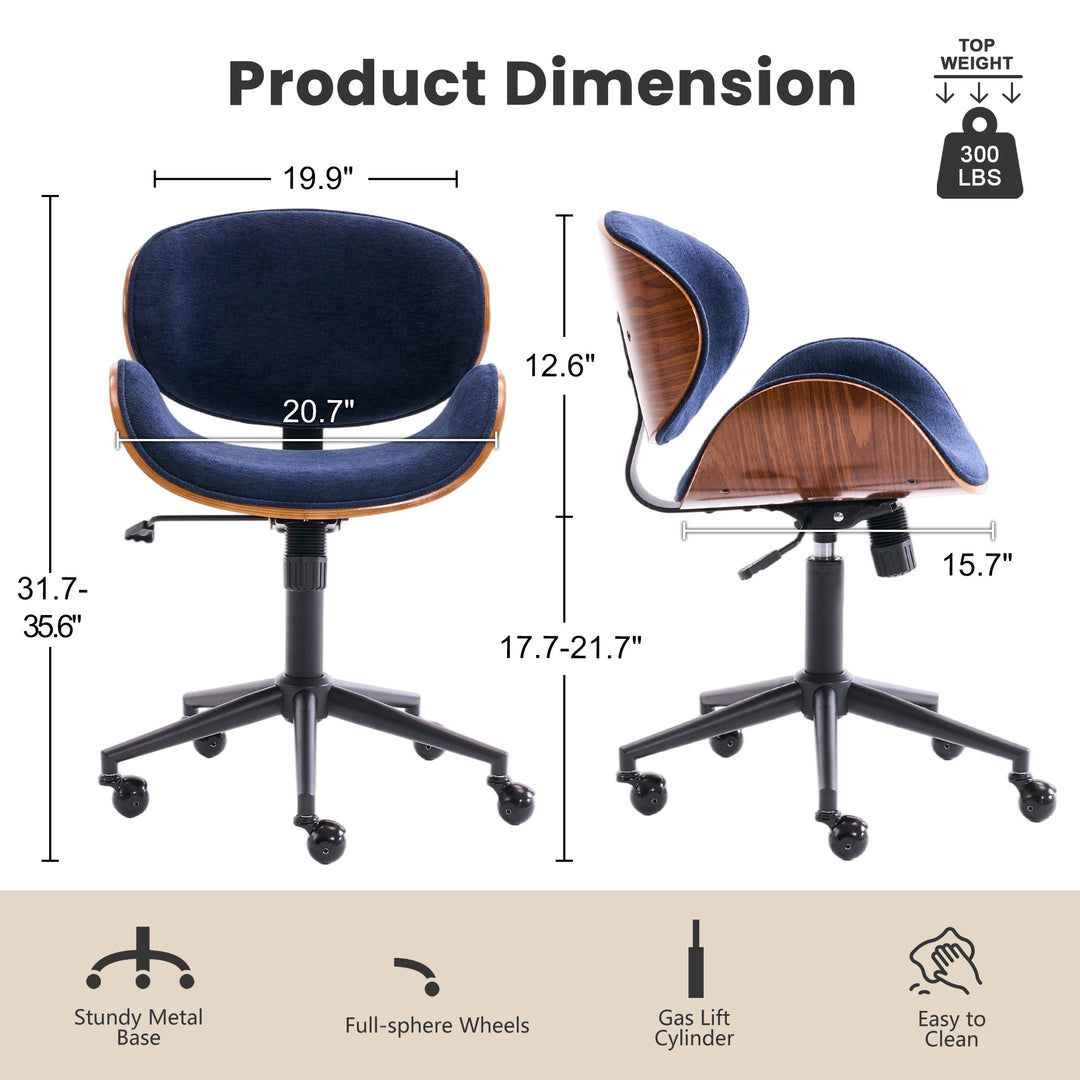 YOUNIKE Bentwood Office Chair Ergonomic Swivel Desk Chair