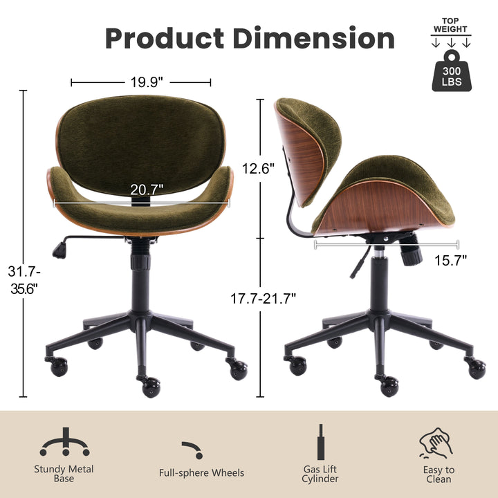 YOUNIKE Bentwood Office Chair Ergonomic Swivel Desk Chair