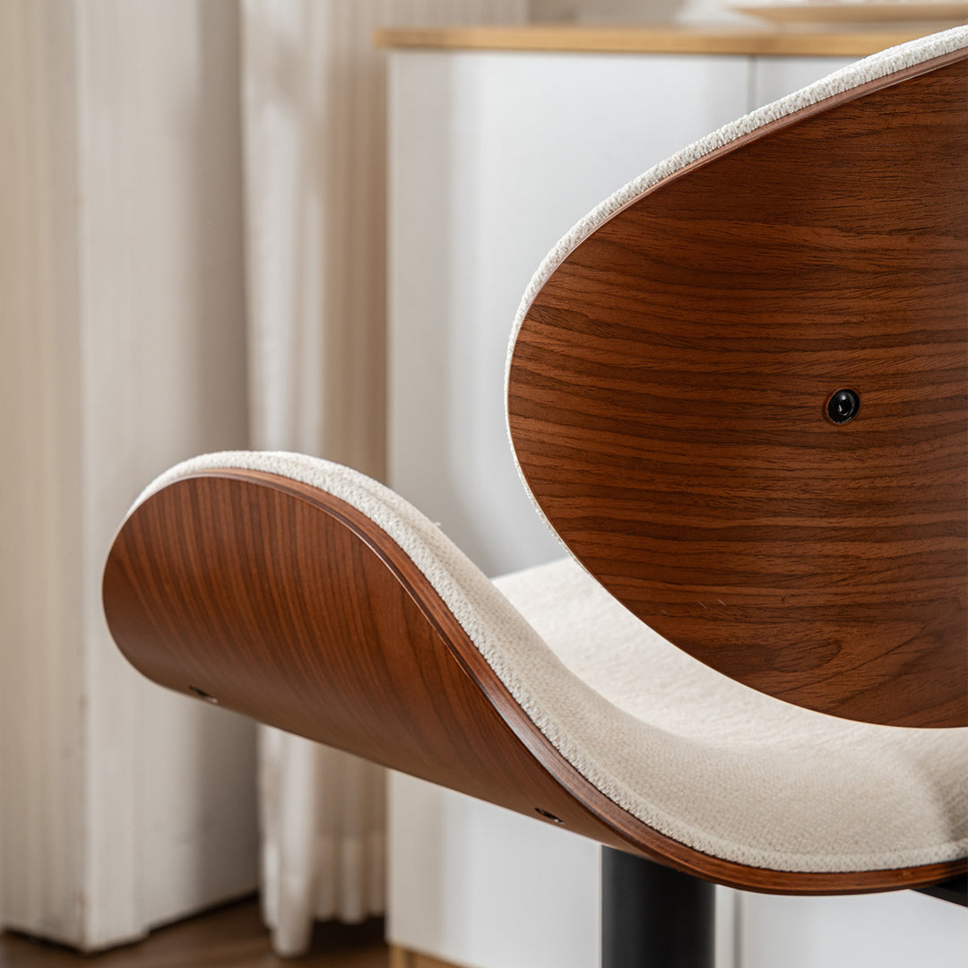 YOUNIKE Bentwood Bar Stools Adjustable Swivel Bar Chair