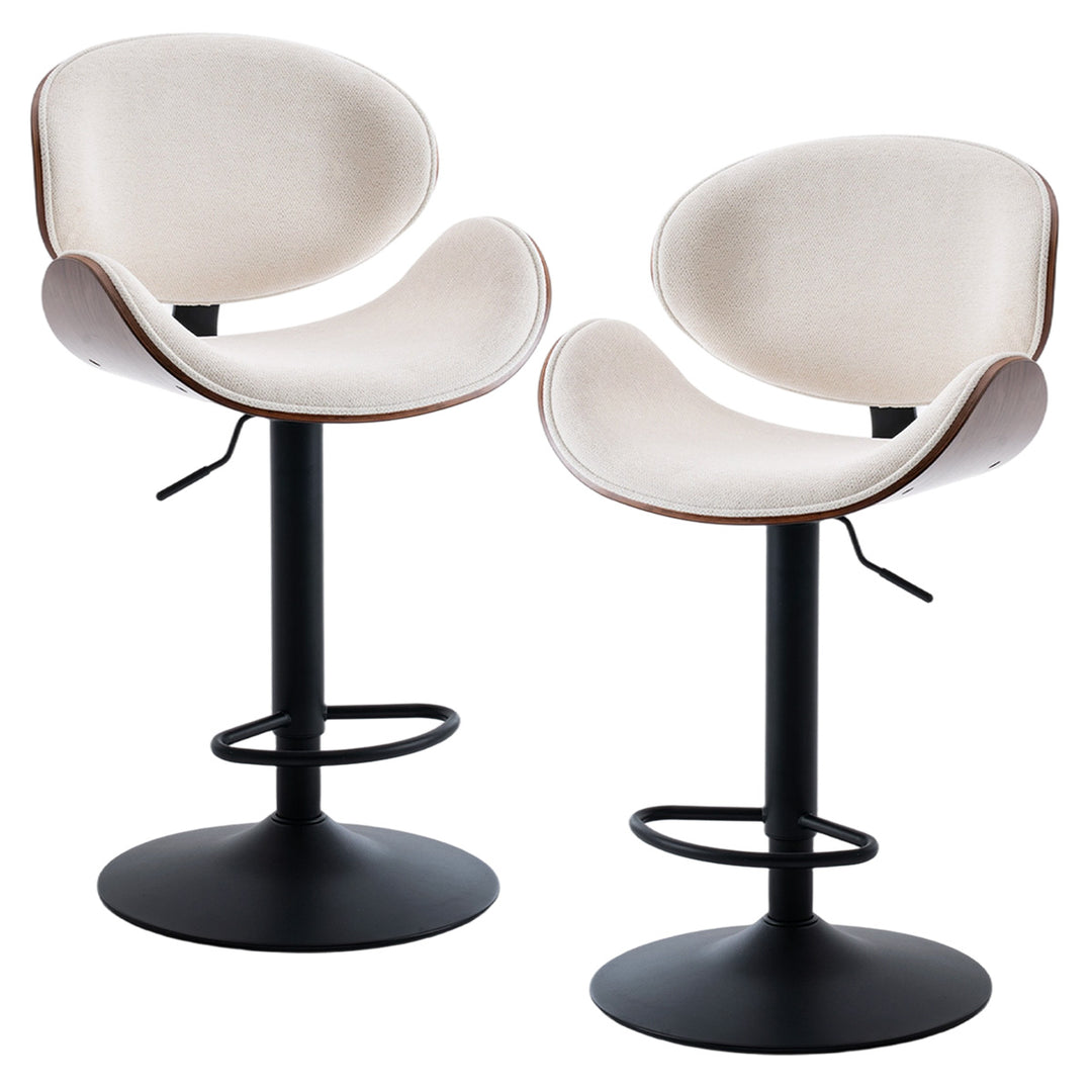 YOUNIKE Bentwood Bar Stools Adjustable Swivel Bar Chair