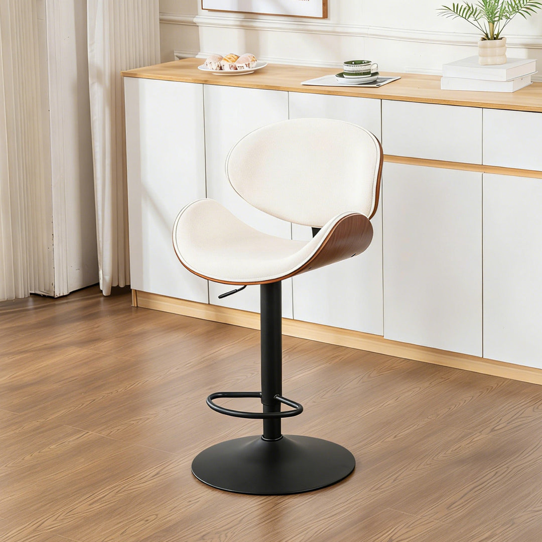 YOUNIKE Bentwood Bar Stools Adjustable Swivel Bar Chair