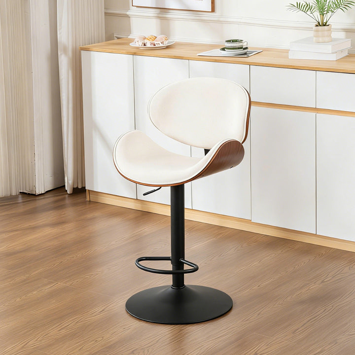 YOUNIKE Bentwood Bar Stools Adjustable Swivel Bar Chair