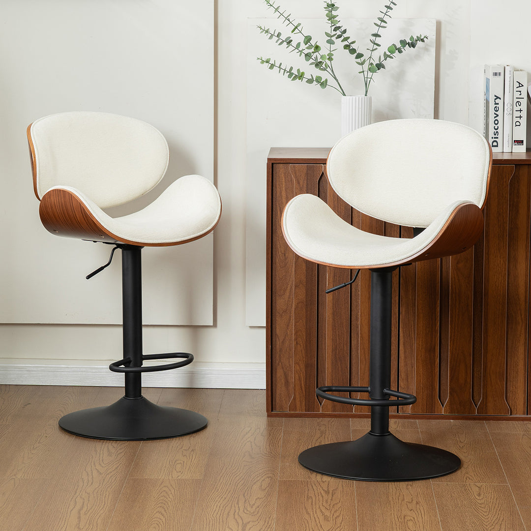 YOUNIKE Bentwood Bar Stools Adjustable Swivel Bar Chair