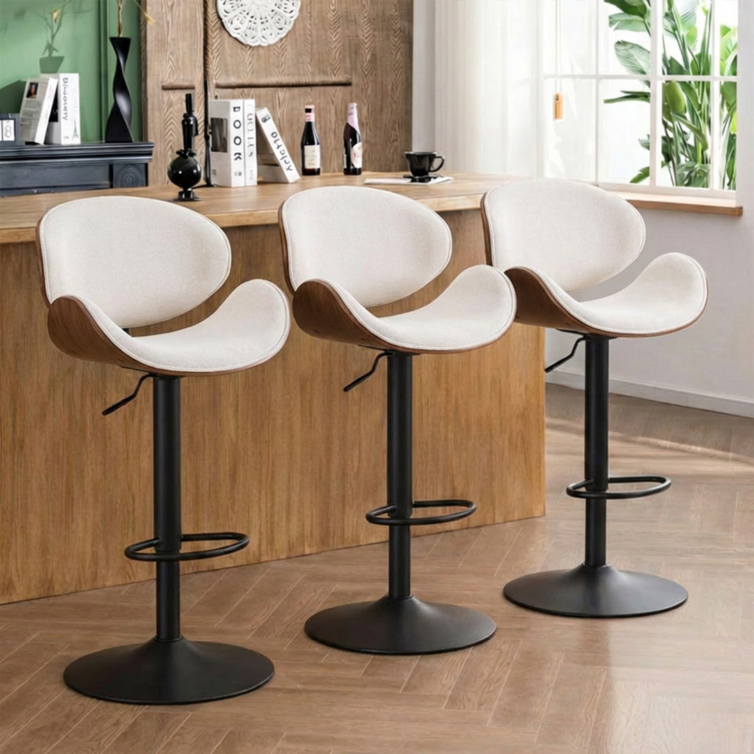 YOUNIKE Bentwood Bar Stools Adjustable Swivel Bar Chair