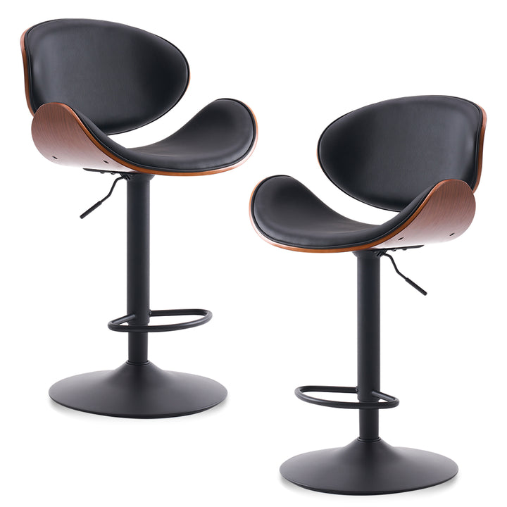 YOUNIKE Bentwood Bar Stools Adjustable Swivel Bar Chair