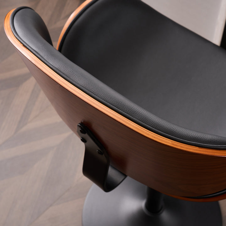 YOUNIKE Bentwood Bar Stools Adjustable Swivel Bar Chair