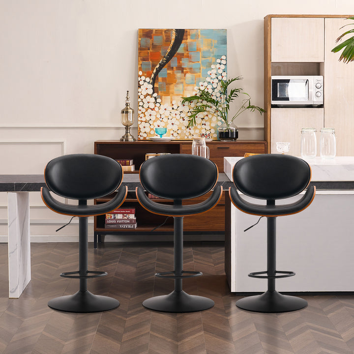 YOUNIKE Bentwood Bar Stools Adjustable Swivel Bar Chair