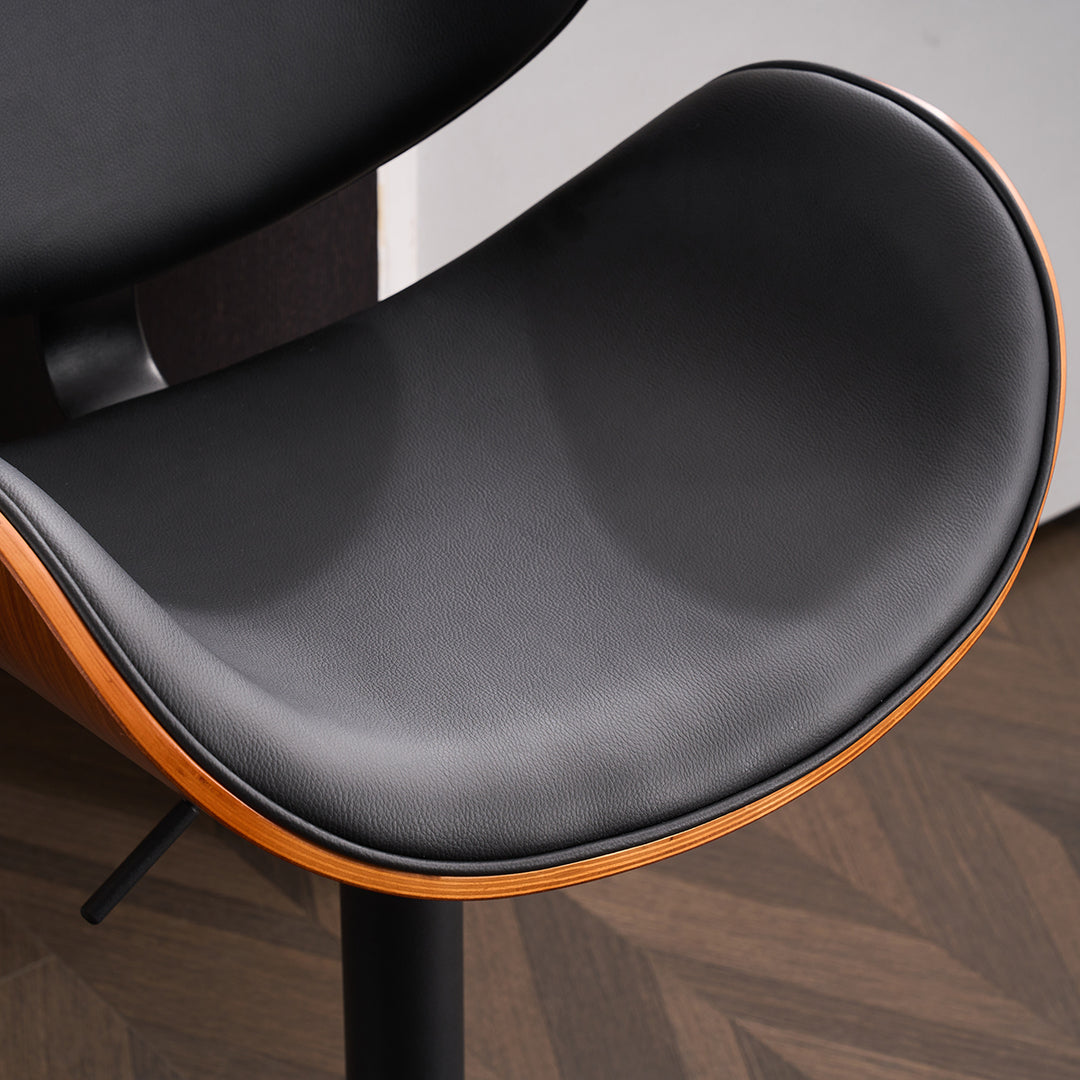 YOUNIKE Bentwood Bar Stools Adjustable Swivel Bar Chair