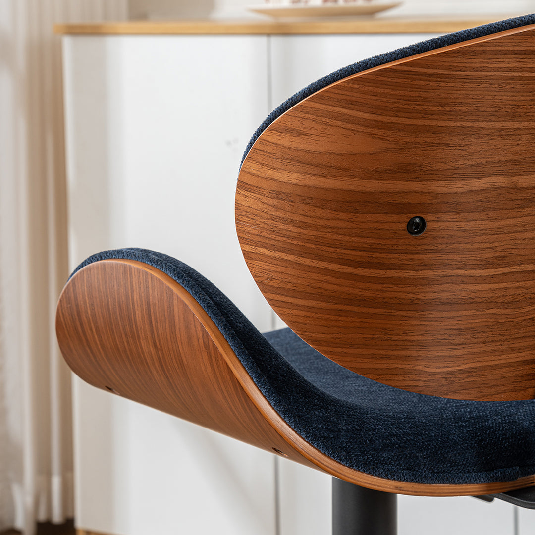 YOUNIKE Bentwood Bar Stools Adjustable Swivel Bar Chair