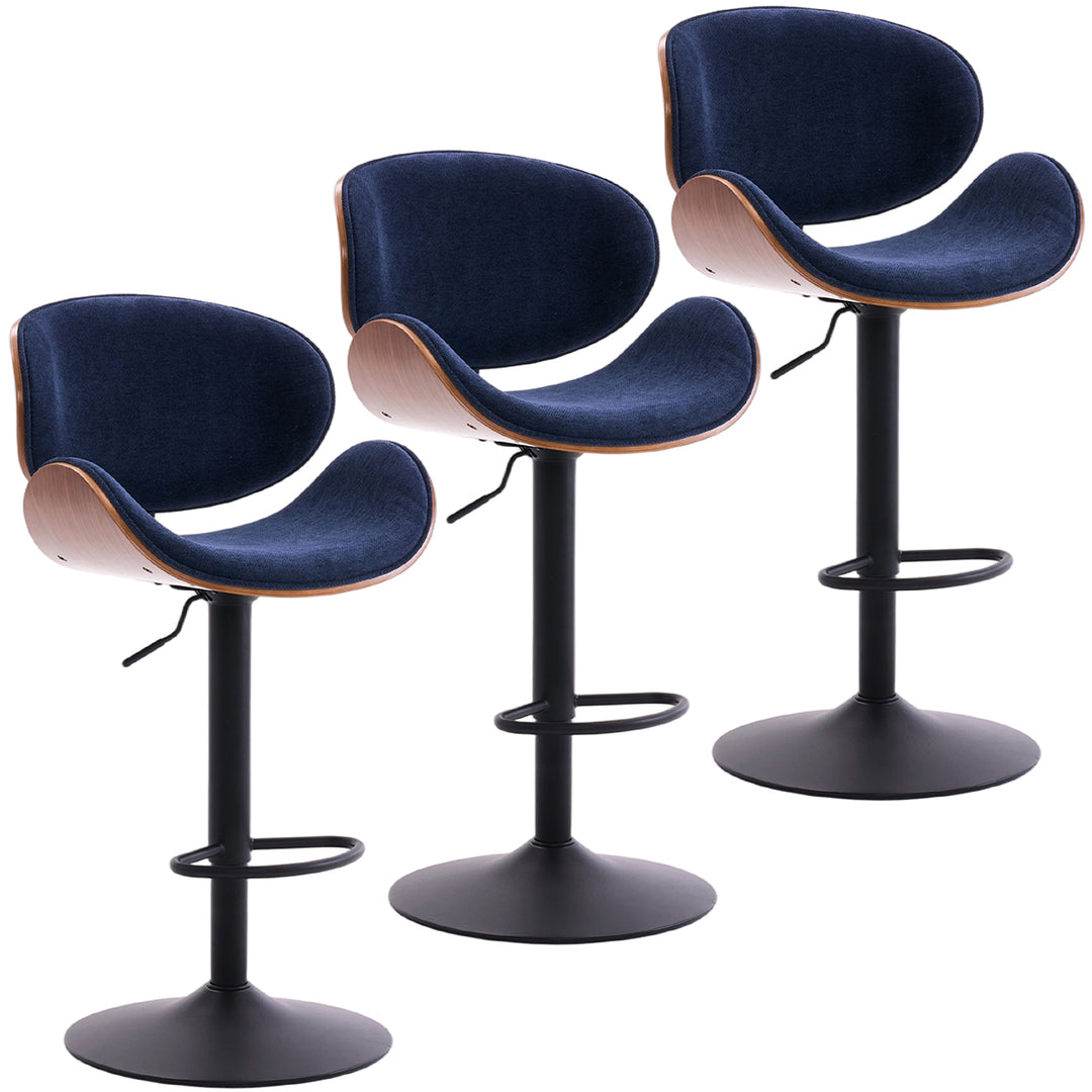 YOUNIKE Bentwood Bar Stools Adjustable Swivel Bar Chair