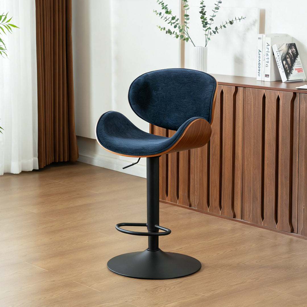 YOUNIKE Bentwood Bar Stools Adjustable Swivel Bar Chair