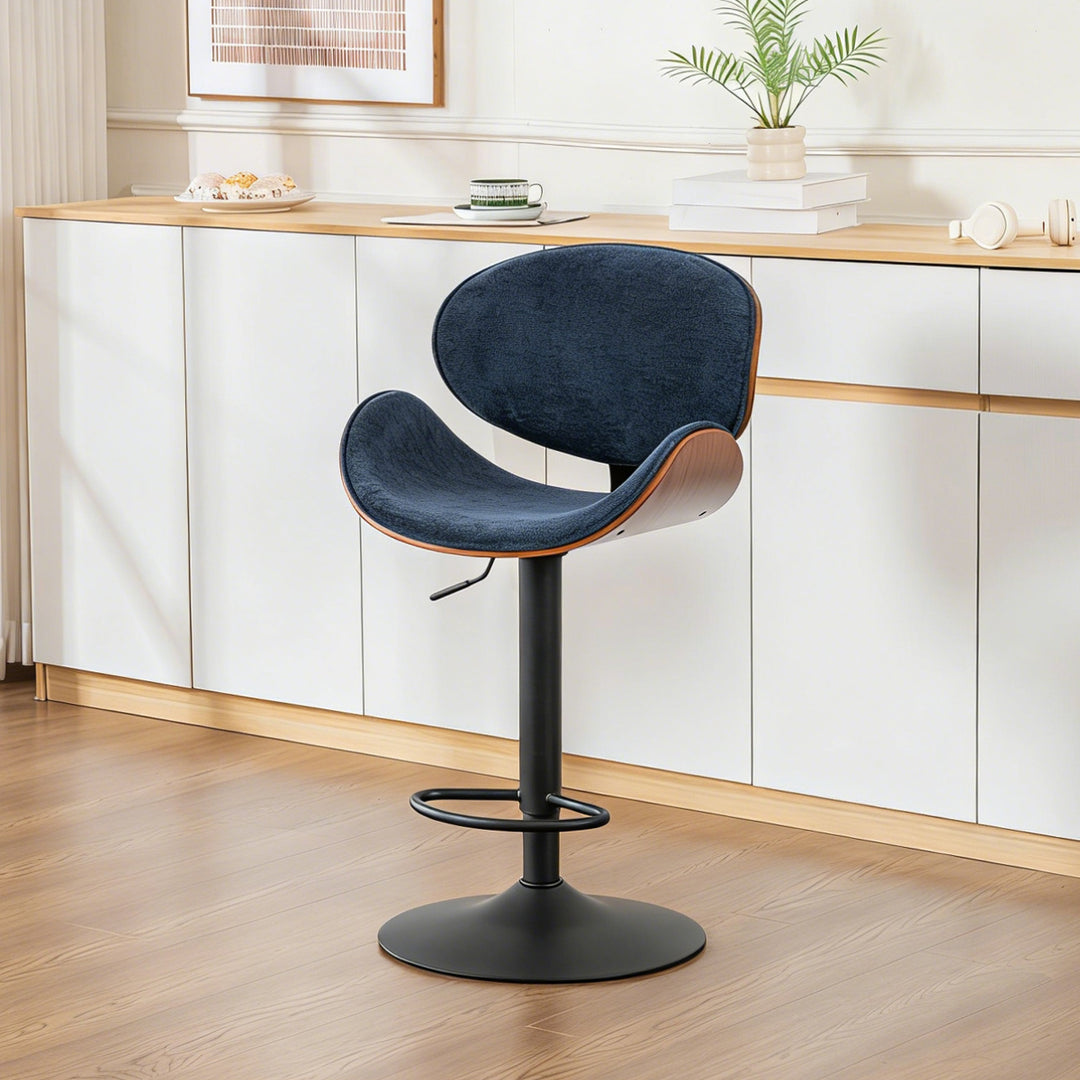 YOUNIKE Bentwood Bar Stools Adjustable Swivel Bar Chair