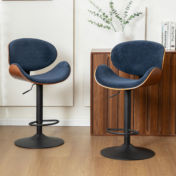 YOUNIKE Bentwood Bar Stools Adjustable Swivel Bar Chair