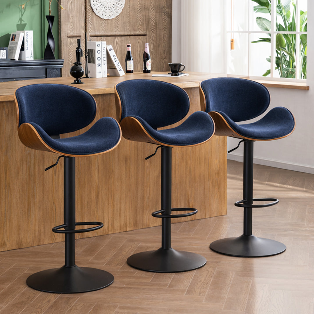 YOUNIKE Bentwood Bar Stools Adjustable Swivel Bar Chair