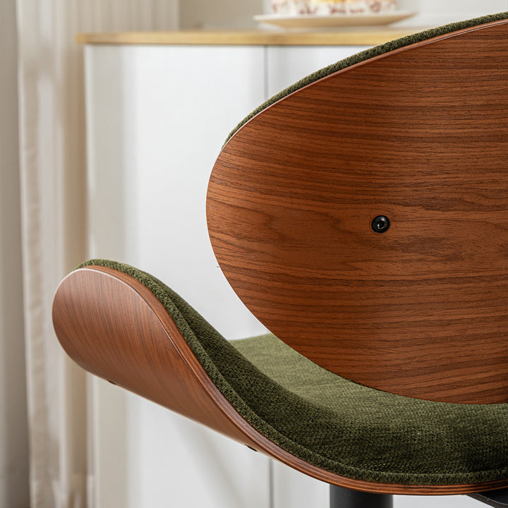 YOUNIKE Bentwood Bar Stools Adjustable Swivel Bar Chair