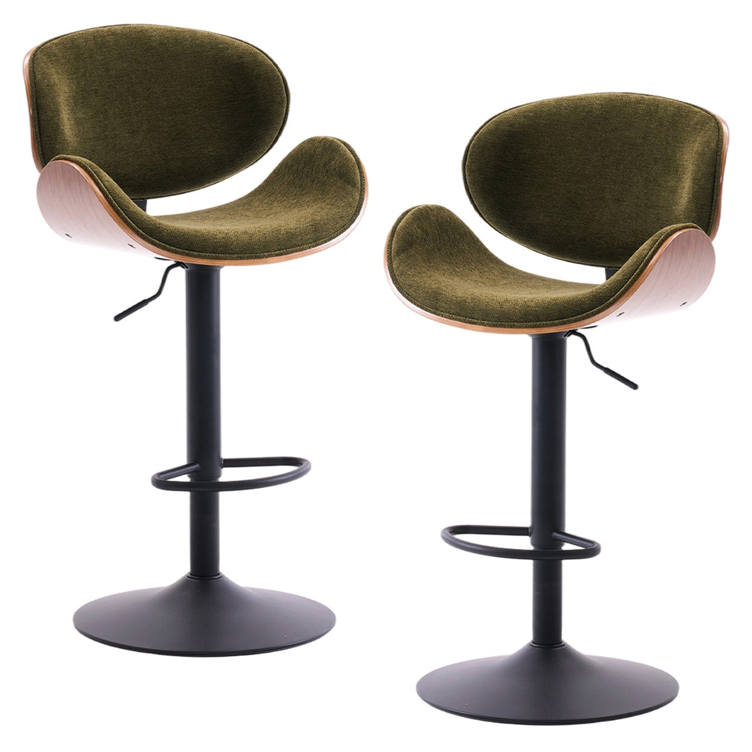 YOUNIKE Bentwood Bar Stools Adjustable Swivel Bar Chair