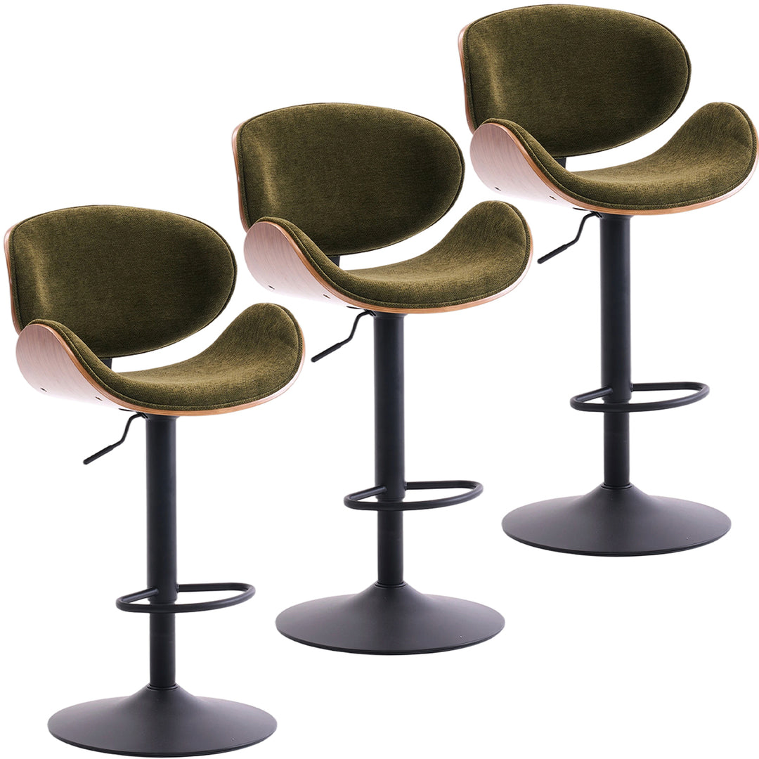 YOUNIKE Bentwood Bar Stools Adjustable Swivel Bar Chair