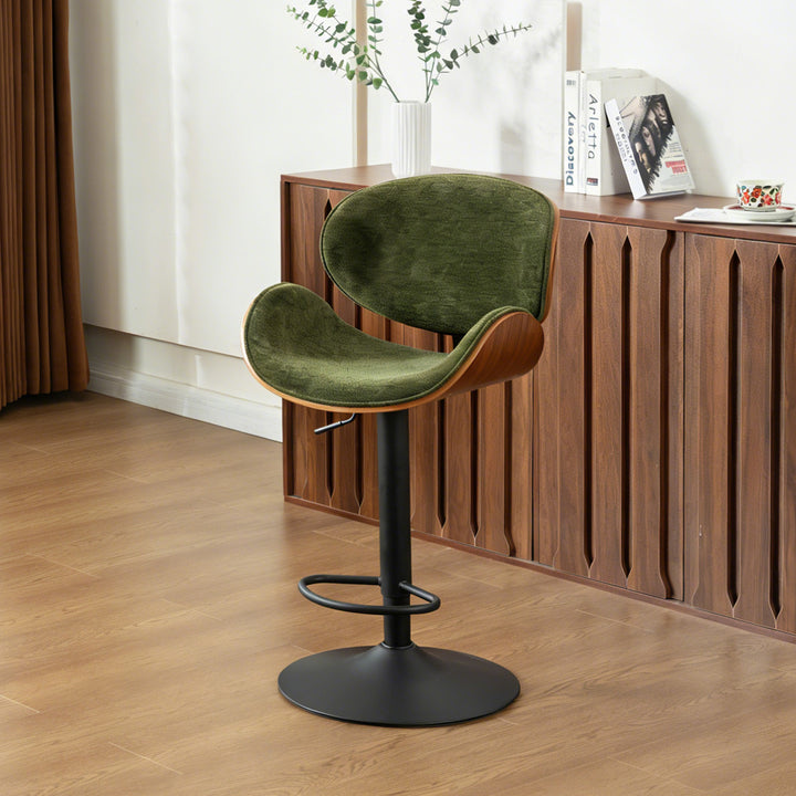 YOUNIKE Bentwood Bar Stools Adjustable Swivel Bar Chair