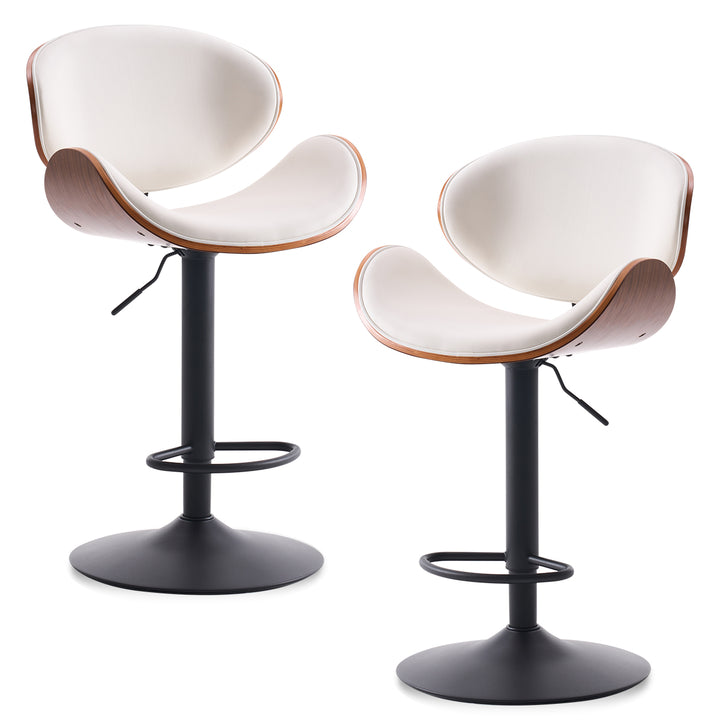 YOUNIKE Bentwood Bar Stools Adjustable Swivel Bar Chair