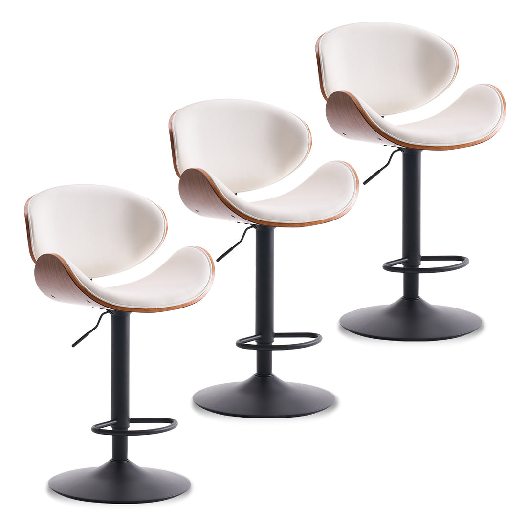 YOUNIKE Bentwood Bar Stools Adjustable Swivel Bar Chair