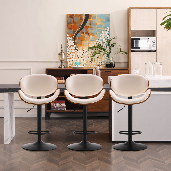 YOUNIKE Bentwood Bar Stools Adjustable Swivel Bar Chair