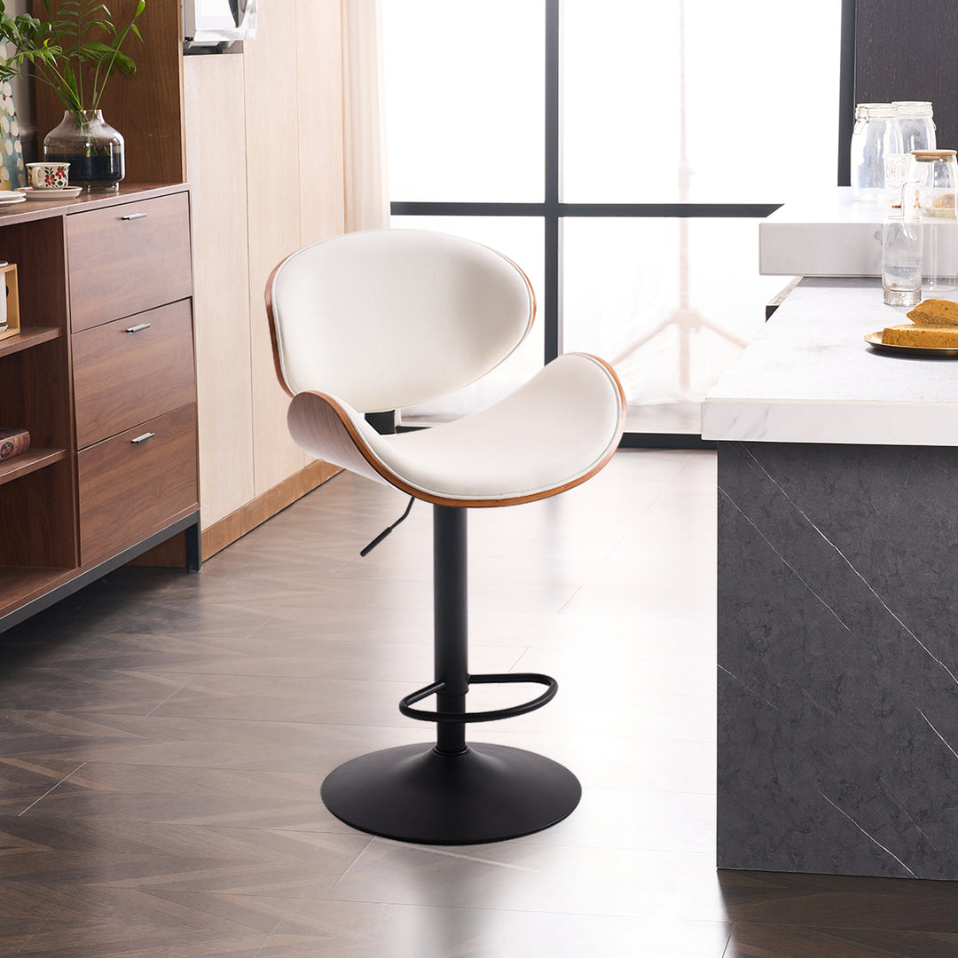 YOUNIKE Bentwood Bar Stools Adjustable Swivel Bar Chair