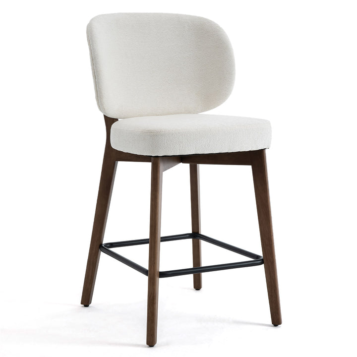 YOUNIKE Bar Stools Kitchen Counter Stools with Curved Back