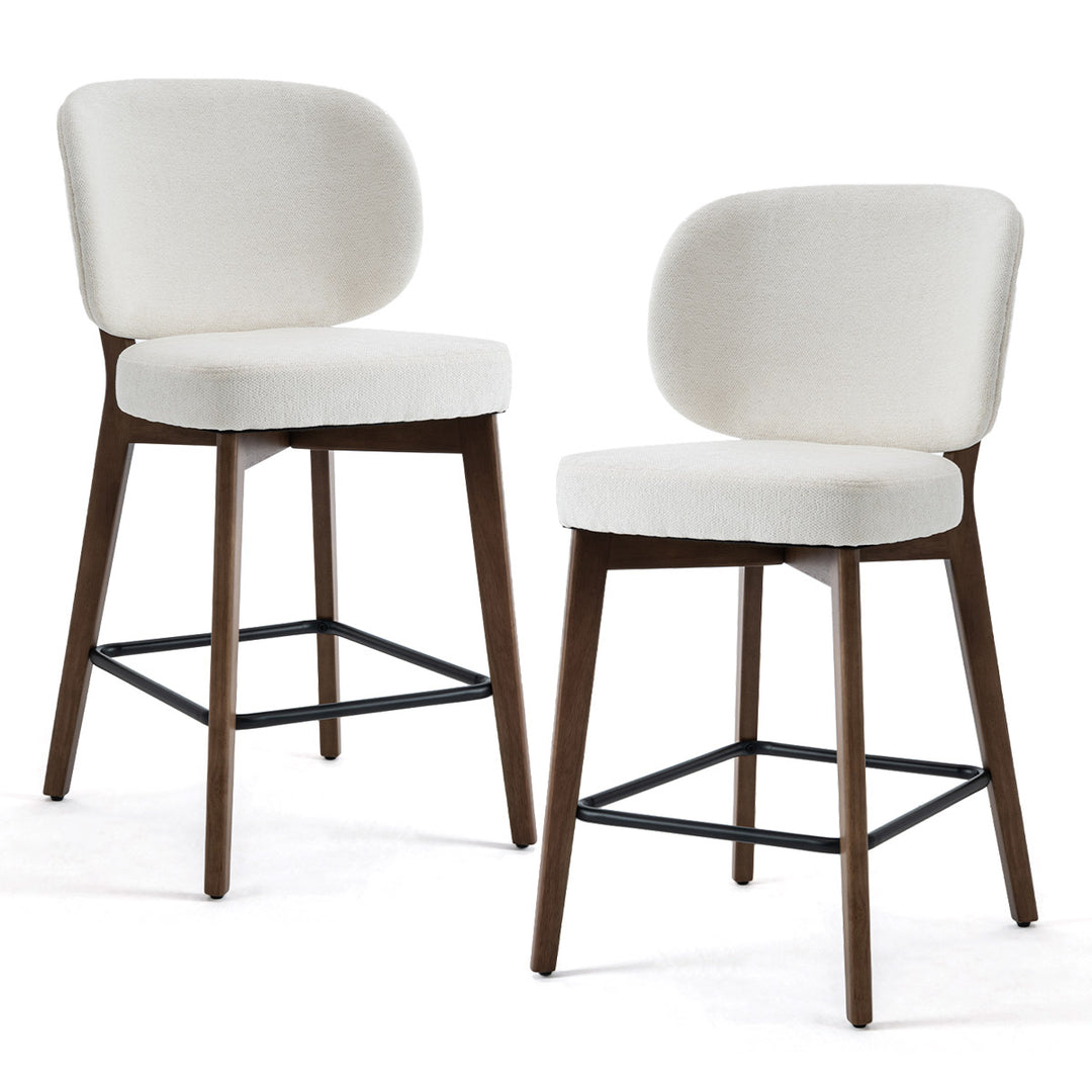 YOUNIKE Bar Stools Kitchen Counter Stools with Curved Back