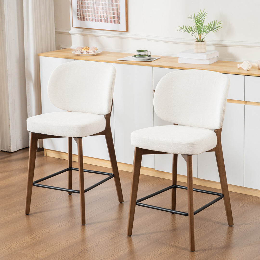 YOUNIKE Bar Stools Kitchen Counter Stools with Curved Back