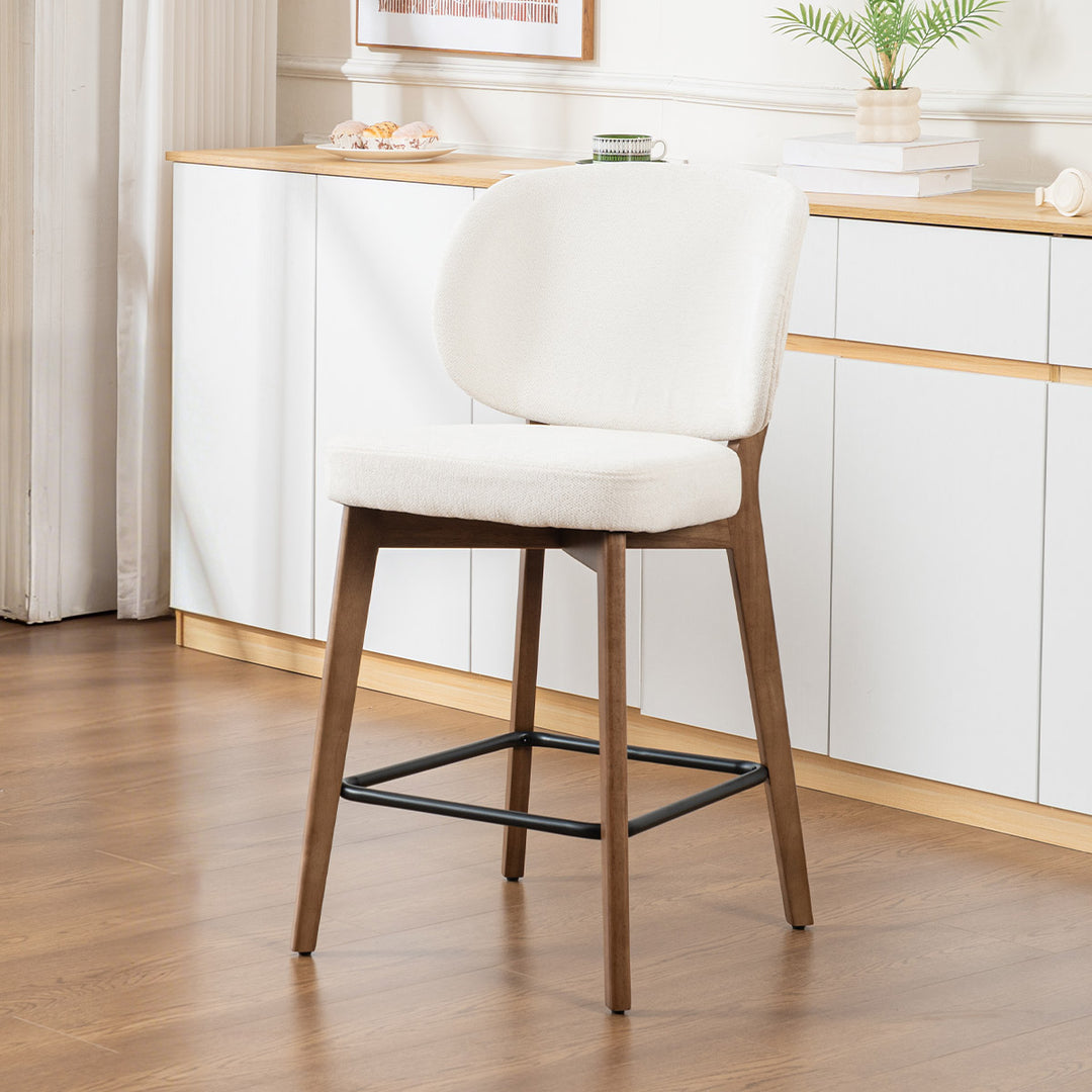 YOUNIKE Bar Stools Kitchen Counter Stools with Curved Back
