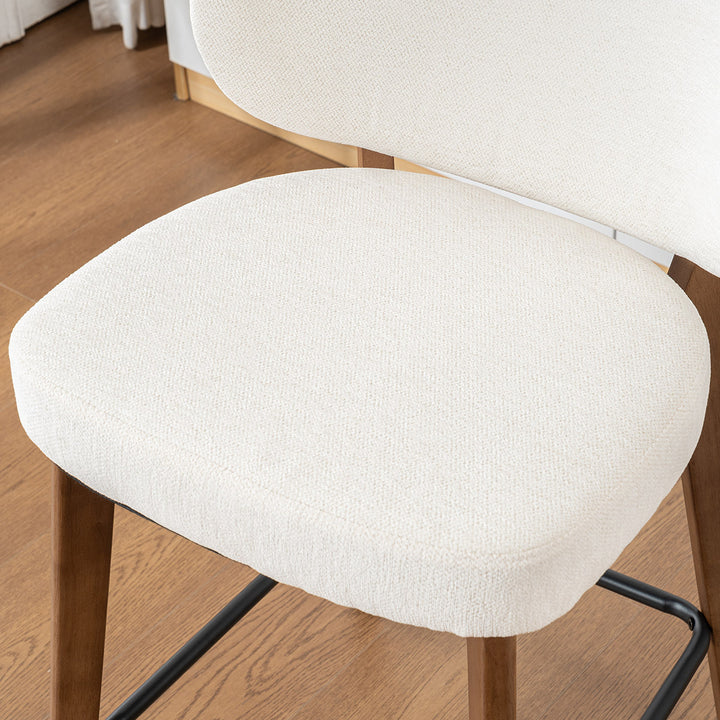 YOUNIKE Bar Stools Kitchen Counter Stools with Curved Back