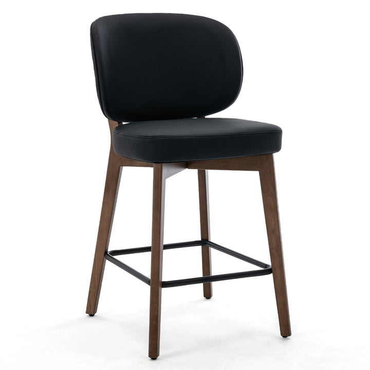 YOUNIKE Bar Stools Kitchen Counter Stools with Curved Back