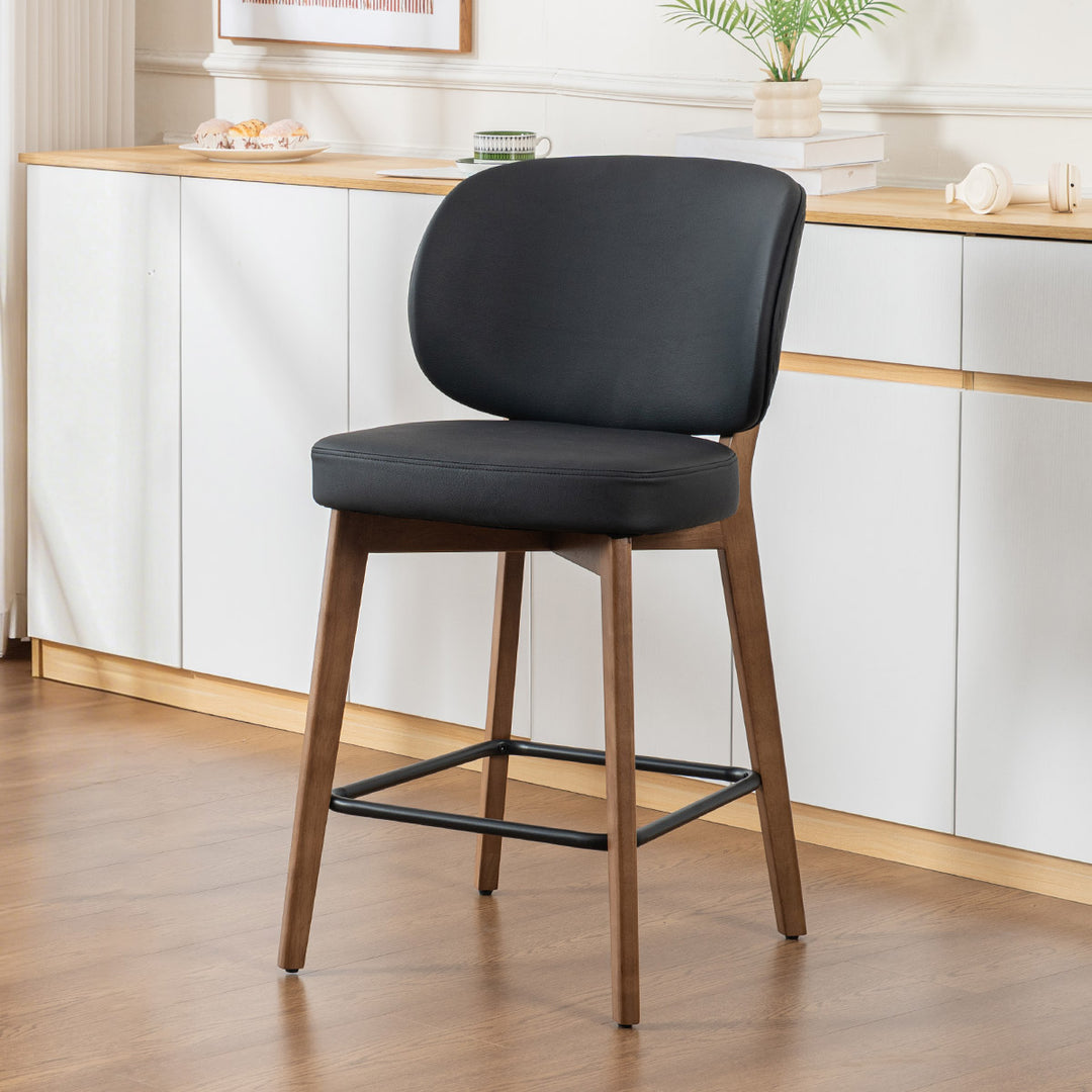 YOUNIKE Bar Stools Kitchen Counter Stools with Curved Back