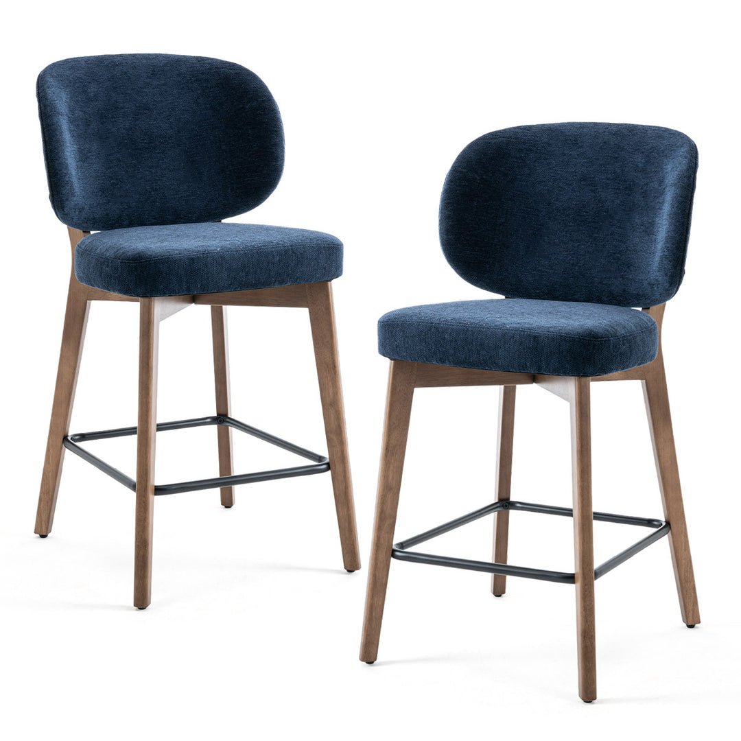YOUNIKE Bar Stools Kitchen Counter Stools with Curved Back