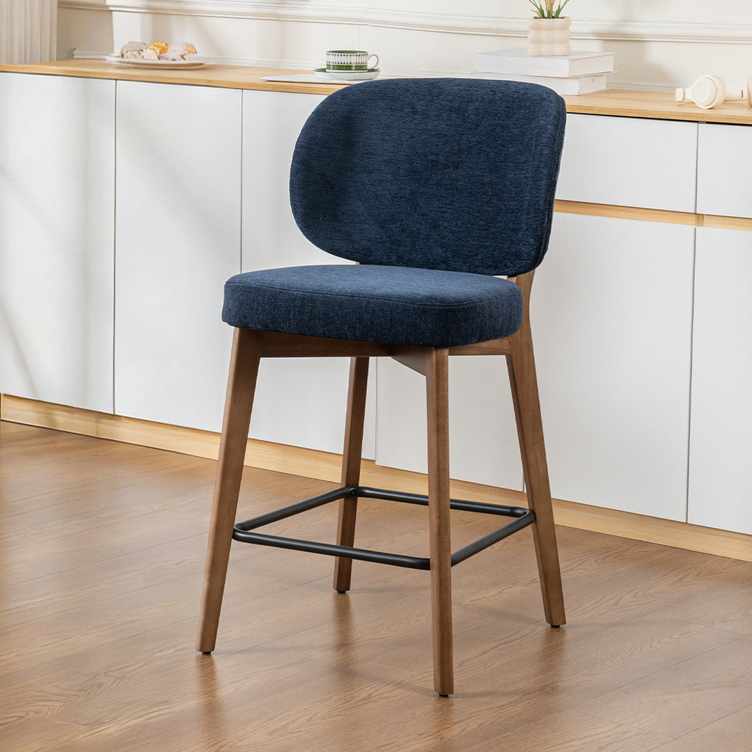 YOUNIKE Bar Stools Kitchen Counter Stools with Curved Back
