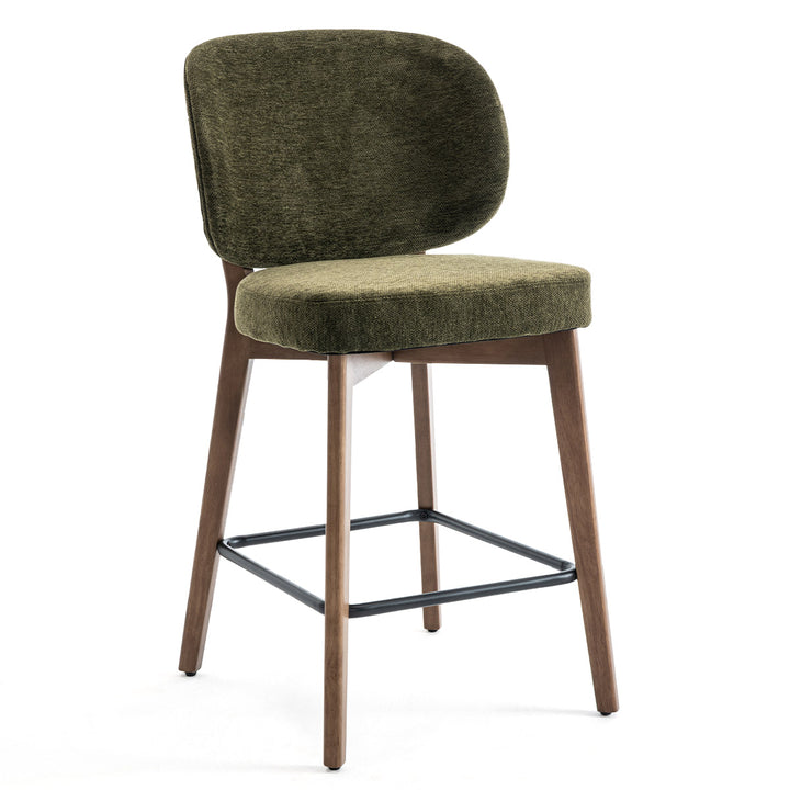 YOUNIKE Bar Stools Kitchen Counter Stools with Curved Back