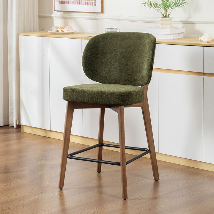 YOUNIKE Bar Stools Kitchen Counter Stools with Curved Back
