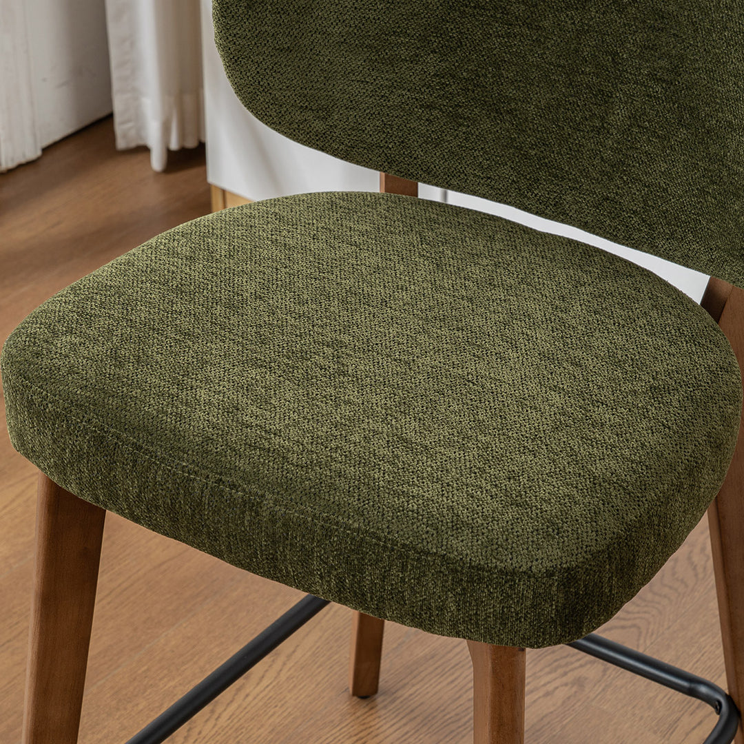 YOUNIKE Bar Stools Kitchen Counter Stools with Curved Back