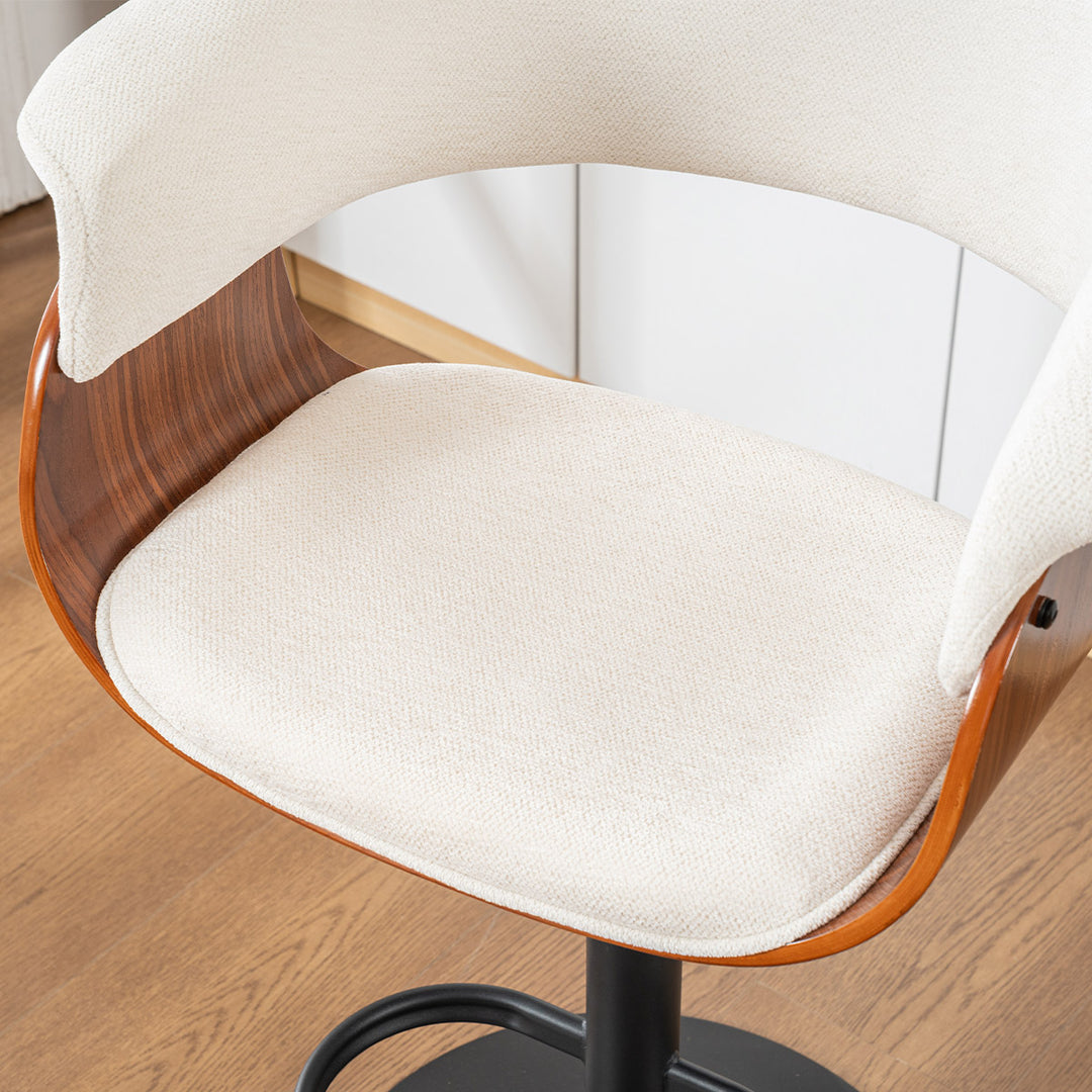YOUNIKE Bar Stools Modern Upholstered Kitchen Island Chairs with Padded Back