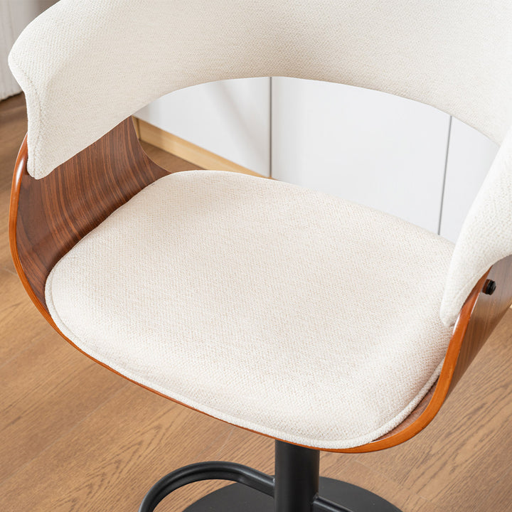 YOUNIKE Bar Stools Modern Upholstered Kitchen Island Chairs with Padded Back