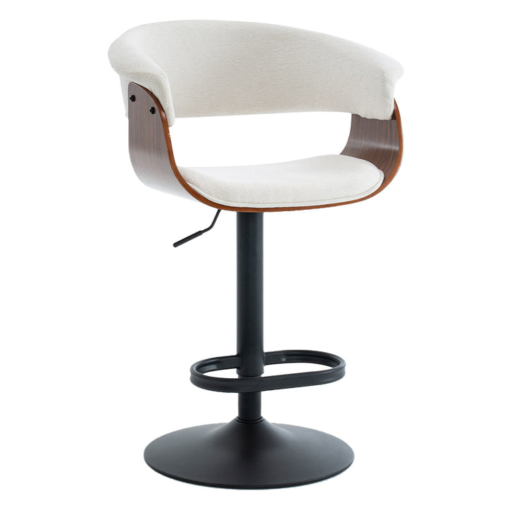 YOUNIKE Bar Stools Modern Upholstered Kitchen Island Chairs with Padded Back