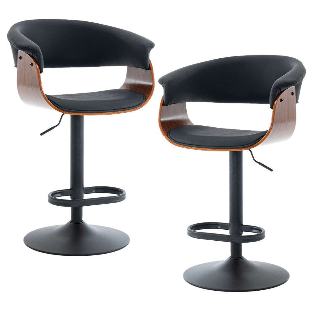 YOUNIKE Bar Stools Modern Upholstered Kitchen Island Chairs with Padded Back