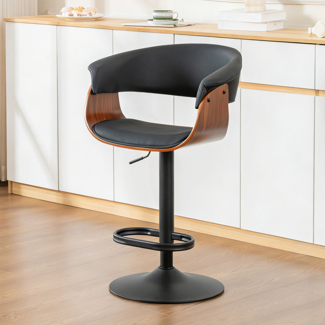 YOUNIKE Bar Stools Modern Upholstered Kitchen Island Chairs with Padded Back