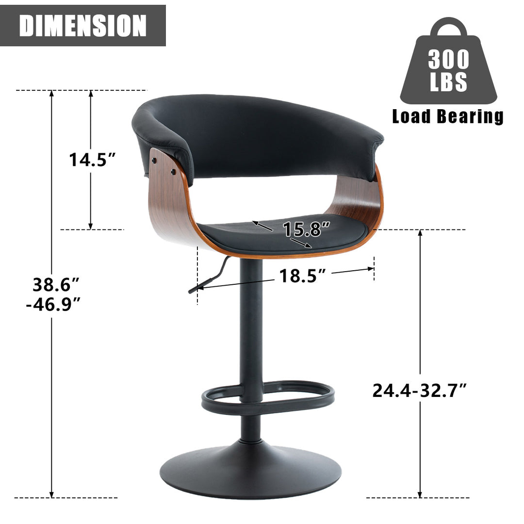 YOUNIKE Bar Stools Modern Upholstered Kitchen Island Chairs with Padded Back