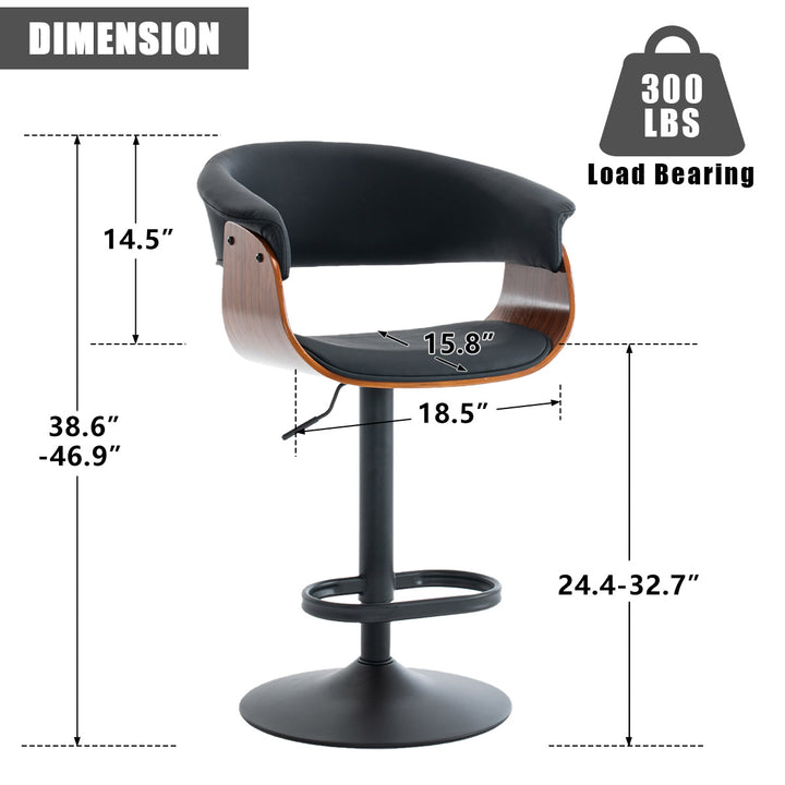 YOUNIKE Bar Stools Modern Upholstered Kitchen Island Chairs with Padded Back