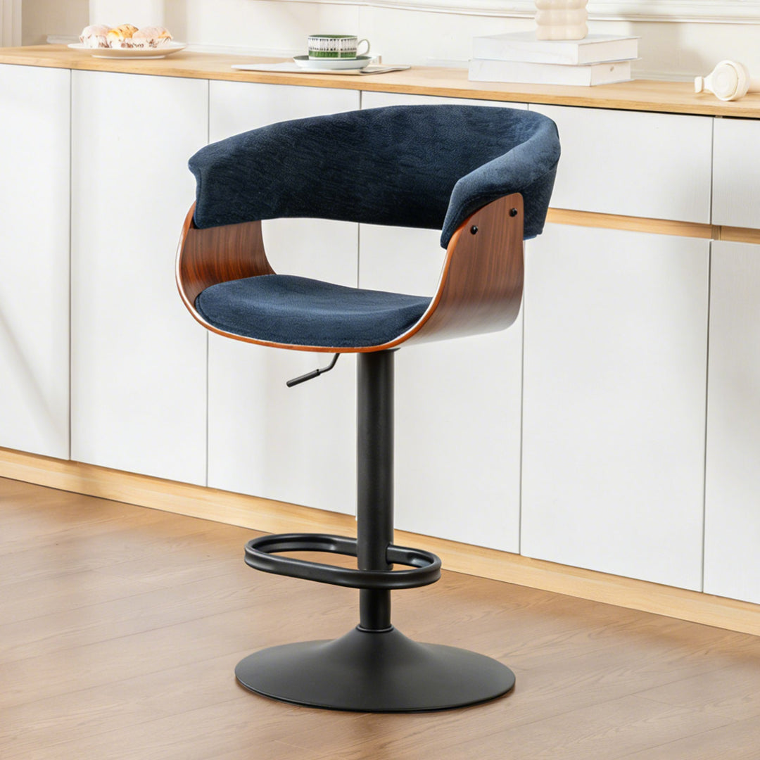 YOUNIKE Bar Stools Modern Upholstered Kitchen Island Chairs with Padded Back