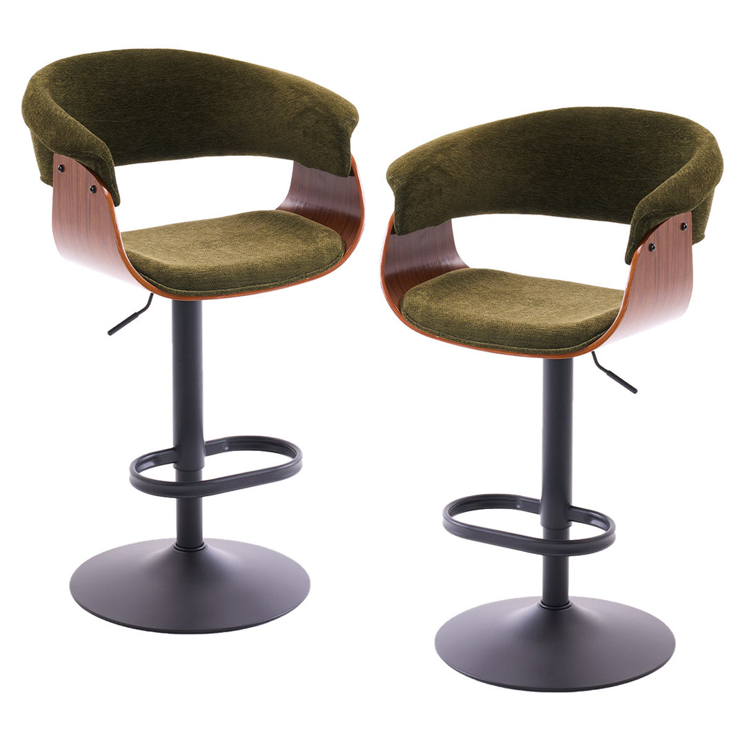 YOUNIKE Bar Stools Modern Upholstered Kitchen Island Chairs with Padded Back