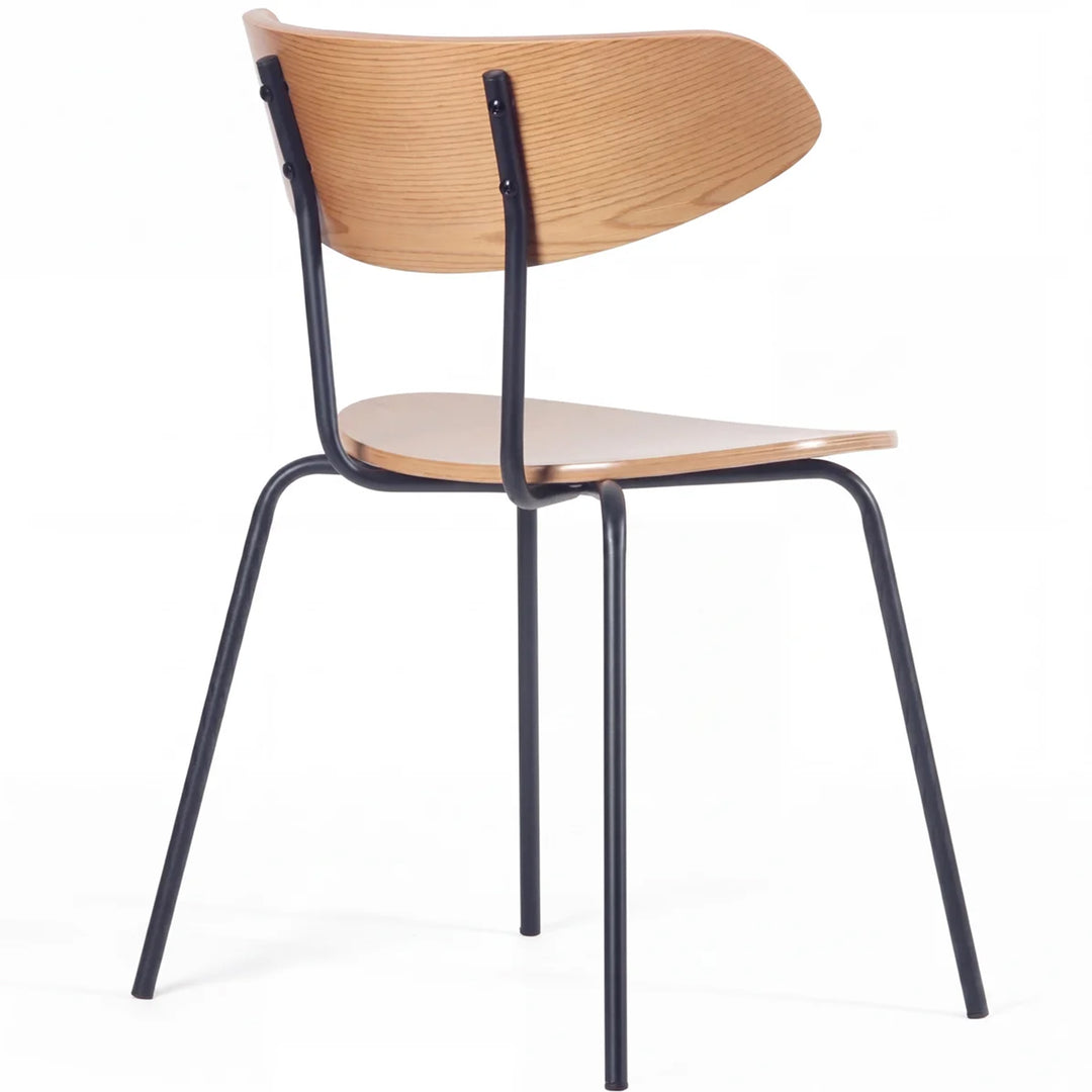 YOUNIKE Mid Century Modern Dining Chairs Set of 2 Sculpted Curved Wood Backrest
